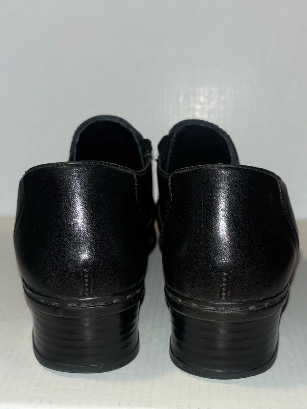 Rieker Antistress Layered Loafer Black Leather Woman's Size 6 Slip ons